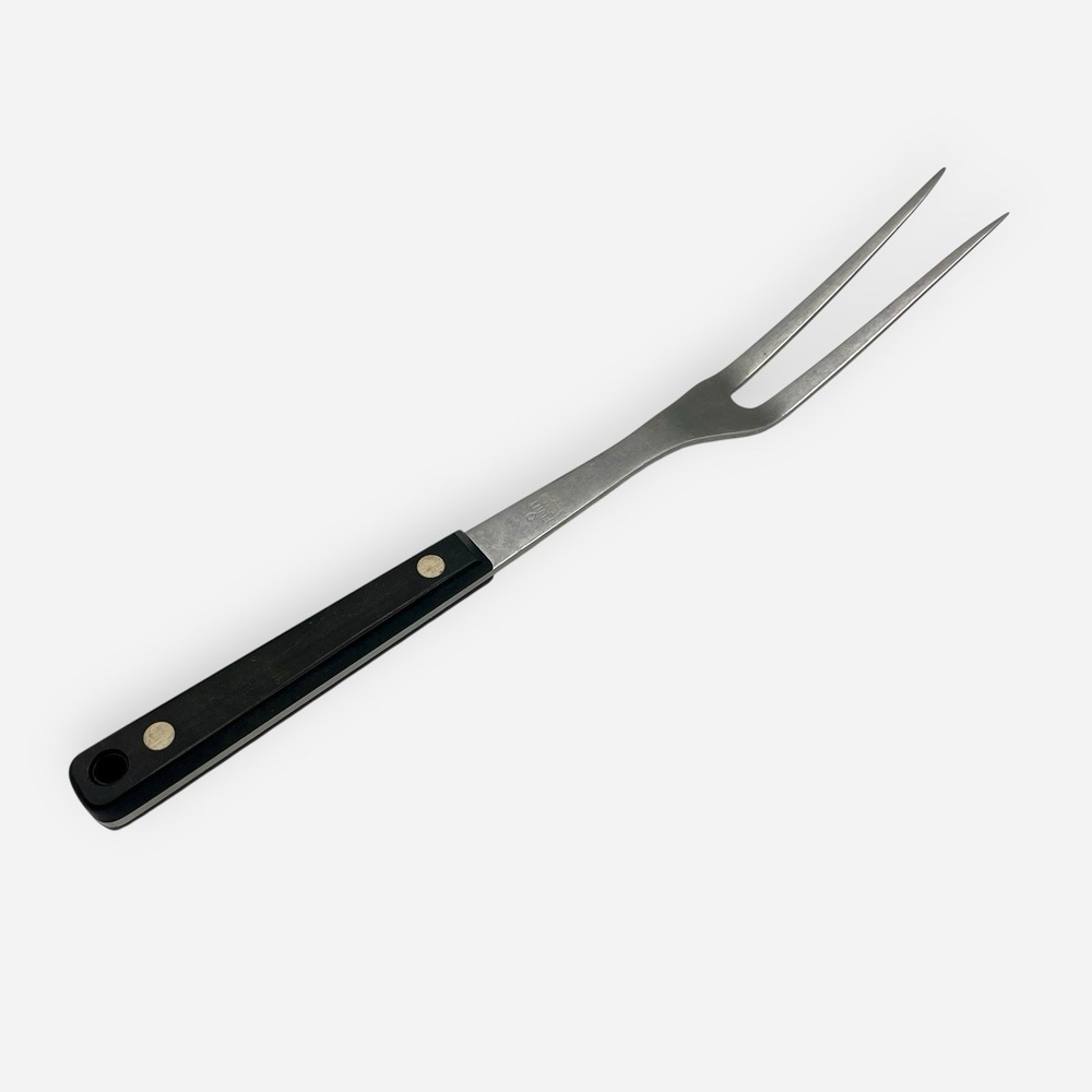 FLINT Vanadium Meat Fork Serving 2 Prong Stainless Steel USA‎ Black Arrowhead